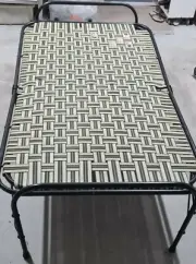 Manja Bed Iron Folding bed- Double Pipe Extra Strenght- Charpaya Katiya Portable