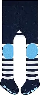 [FALKE] Unisex Baby Crawler Boy Tights Cotton Blue Baby Tights Thick with Pattern Colourful Striped with Stripes 1 Piece