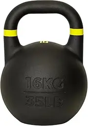Body Iron 16kg Pro Grade Competition Kettlebell – Solid Handle – Color-Coded – CrossFit, Functional Training, Strength & Conditioning