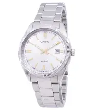 Casio Enticer Analog Stainless Steel Silver Dial MTP-1302D-7A2VDF 50M Mens Watch