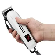 KEMEI Professional Beard & Hair Trimmer for Men, Cordless T-Blade Outliner Trimmer, Electric Hair Clippers for Barbers