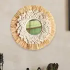 Macrame Hanging Wall Mirror Wall Art Decor Cosmetic Mirror