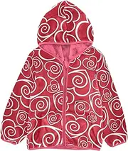 [GuoChe] Big Girls Jackets With Sherpa Lining Red Hearts Valentine's Day Cute Toddler Boy Dress Coat pink Zip Sweatshirt 3T