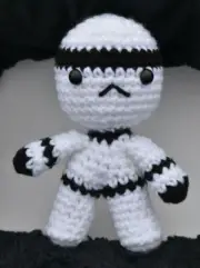 STORM TROOPER handmade doll play toy amigurumi crochet NEW