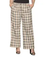 standards & practices Plus Size Plaid Wide Leg Pants