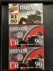 3 Maxwell 90 Min Blank Tapes 2 Normal Bias/1 High Bias