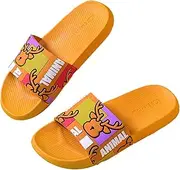 [YUYUBAOER] Unisex Parent-Child Elk Pattern Couple Slippers, Pool Beach Slide Bathroom Sandals for Adult and Kids, Anti-Slip Flip Flops House Shoes Amber Yellow-40