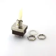 Toggle Switch AC220V 3A 3 Position ON/OFF/ON DPDT Flat Plastic Handle KN3-203