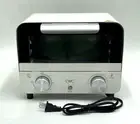 CWC Mini Toaster Oven | 600W Power Timer Auto Shutoff, Precision Timer - Cream