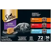 Perfect Portions Wet Cat Food Pate - Savory Chicken, Tender Beef, and White F...