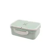 2Pcs Portable New Double Layer Lunch Box Food Storage Container Microwave Oven Bento Box BPA Free Straw Storage Box