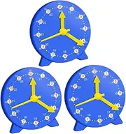 HEALSOPTHY 3Pcs Teaching Clock Models for Early Education Learn to Read with Hand Functionality Design for Classroom Home Use Engaging Learning Tool