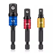 1/2" 1/4" 3/8"Impact Extension 3X Socket Adaptor Set Driver Hex Shank Drill Bits
