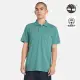 【Timberland】男款藍綠色 TimberCHILL™ 涼爽科技抗UV 短袖Polo衫(A6427CL6)
