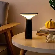 Modern Mushroom Table Desk Lamp for Portable Touch Dimming,USB Rechargeable Led Kids Night Light with Three Light Modes for Nursery Room Bedside Reading Studying