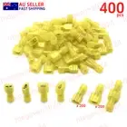 400pcs Yellow Female Male Insulated Wire Connectors Nylon Spade Terminals 6.3mm