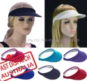 Clip On Outdoor Travel Sweatband Sun Block Headwear Hat Medium Peak Brim Visor