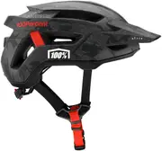 100% Altis Bicycle Helmet, black-red for Men Black Red