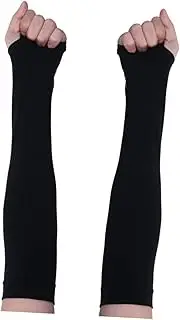 [Parliky] Unisex Ice Silk Sunscreen Cuffs Arm Guard Sleeves Uv Protection for Cycling Fishing Outdoor Activities