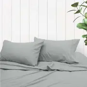 3/4 Piece Odyssey Thermal Flannelette Sheet Set Pale Grey (Single) Single