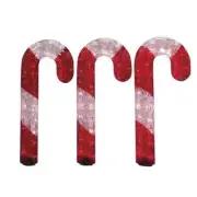 6 Pack Candy Cane Christmas Yard Stake LED Light Outdoor Pathway Holiday Decor