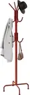 Simplehouseware Coat Rack Stand 12 Hooks Metal Coat Stand Red