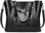 [CXSNB] Tote Bags For Women Larger Capacity Leather Handbags & Shoulder Bags with Multi-pockets Zippers and Compartments for Shopping Travel Work School
