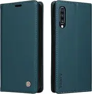 [YBFJCE] Case for Samsung Galaxy A70 PU Leather Wallet Case Cover, Flip Folio Case with Card Holders, Magnetic Phone Case, Blue