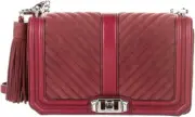 Rebecca Minkoff Women's Love Crossbody with Tassel Deep Red Crossbody Bag