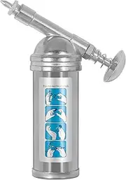 CyclingDeal Quality Mini Grease Gun Injector with Needle Nozzle or Long Nozzle Extender - 80c.c. 3 oz One-Hand Operation Small Pistol Grip Compact Dispenser Injector
