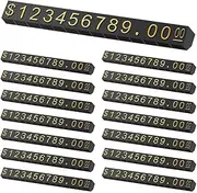 10 Sets Price Display Cube,Adjustable Removable Mini Cube Price Tag,Price Display Cube Number Letter Price Tag,for Jewelry Price Display Counter Stand Number Letter Dollar Price Block Kit