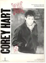 COREY HART "NEVER SURRENDER" SHEET MUSIC-PIANO/VOCAL/CHORDS-1985-RARE-BRAND NEW!