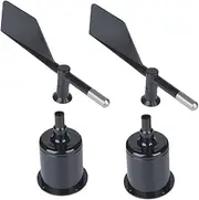 YARNOW 2pcs Anemometer Housing Barometers Pole Wind Spinner Gauge Clinometer Weather Vanes for Outdoor Weather Station Windsock Wind Sock Hawk Air Wind Indicator Protector Abs Black
