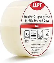 LLPT Window Weather Sealing Tape 2” x 108 Ft Strong Adhesive Ultra High Performance Weather Resistant Tape for Window Draft Isolation Surface Protection Transparent (WWT208)