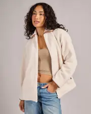 [Rhythm] Rhythm Women's Snowy Sherpa Jacket in Vintage White Size 8 8 Vintage White