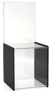 - 2 Pack - Mini Ballot Box - Ticket Box - Coin Collector - Tip Container -