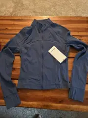 Lululemon Define Cropped Jacket Nulu 8 Water Drop Blue Brand New Tags