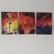 1992 BORIS VALLEJO TRADING CARD LOT 3 ANIMATED ART (#'S 66, 86 38)
