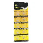 10pk Exell EB-L621 Alkaline 1.5V Watch Battery Compatible With AG1 LR621 364