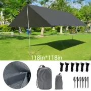 10x10 Ft Camping Tent Tarp Shelter Hammock Cover Lightweight Rain Fly Waterproof