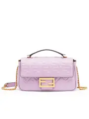 Fendi Baguette Chain Midi in Lilac Nappa Leather