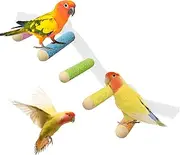 Bird Perch, Cockatiel Climbing Ladder, Portable Suction Cup Cage Perch for Parrot Parakeet Conure for Car Home Wall