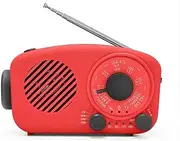 Hand Crank Radio Bluetooth Speaker, Portable Emergency Solar Wind up Radio AM/FM LED Flashlight Radio with Rechargeable Battery for Home Camping Travel Outdoor