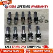 10X Stainless Steel Wheel Tire Valve Stems Hight Pressure Bolt in with Caps US