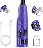 Casfuy Dog Claw Grinder - (45dB) 6 Speed Pet Claw Grinder with 2 LED Lights for Large, Medium and Small Dogs and Cats, Electric Dog Claw Cutter with Dust Cap