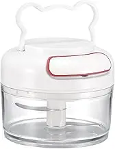 Manual Food Chopper for Vegetable Fruits Nuts Onions Garlic Ginger Chili Spice Herbs, Mini Chopper Hand Pull Mincer Blender Mixer Food Processor, Hand Pull String Portable Chopper Cutter with Handle