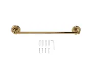 Copper Towel Bar European Style Bathroom Single Bar Towel Rack Bathroom Hanging Rack Titanium