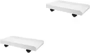 HOODANCOS 2 Sets Computer Host Bracket Laptop Stand Bezel Portable Pan Lid Holder Pan Tray Movable Fin Comb Condenser Rod Holder Pot Computer Stand for Laptop Computer Host Risers White Abs