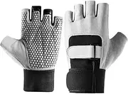 Abaodam 1Pair Fitness Gloves for Men Women Slip Dumbbell Gloves with Half Finger Design for Weightlifting Sports Grey for Gym Training and Exercise