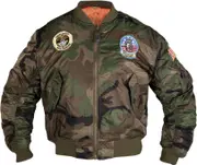 Mil-Tec MA1 Aviator, textile jacket kids , color: Olive/Brown/Black , size: M